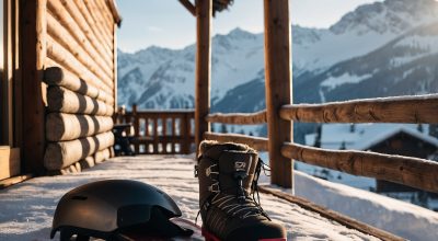 Leonardo Kino XL Candid moment outside a luxury ski chalet sno 1