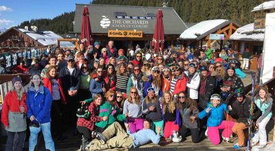 Orchards Cookery staff and students meet up Rond Point Merible 2016