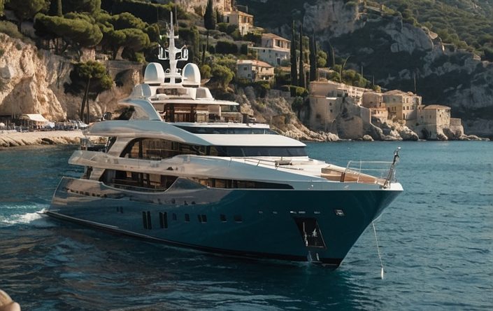 Leonardo Kino XL A faded elegant photo of a luxury private yac 1