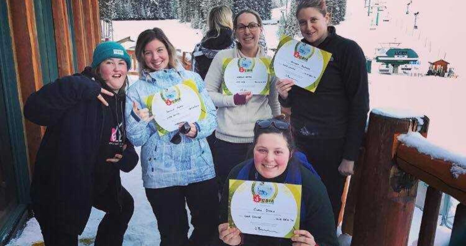 A few of the Lake Louise Crew happy with their certificates!