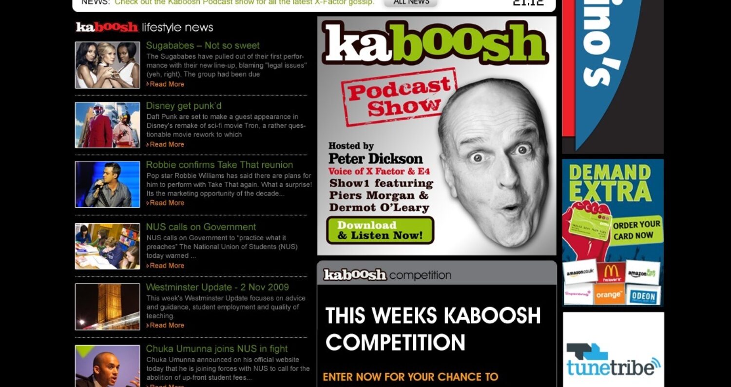 Kaboosh Homepage