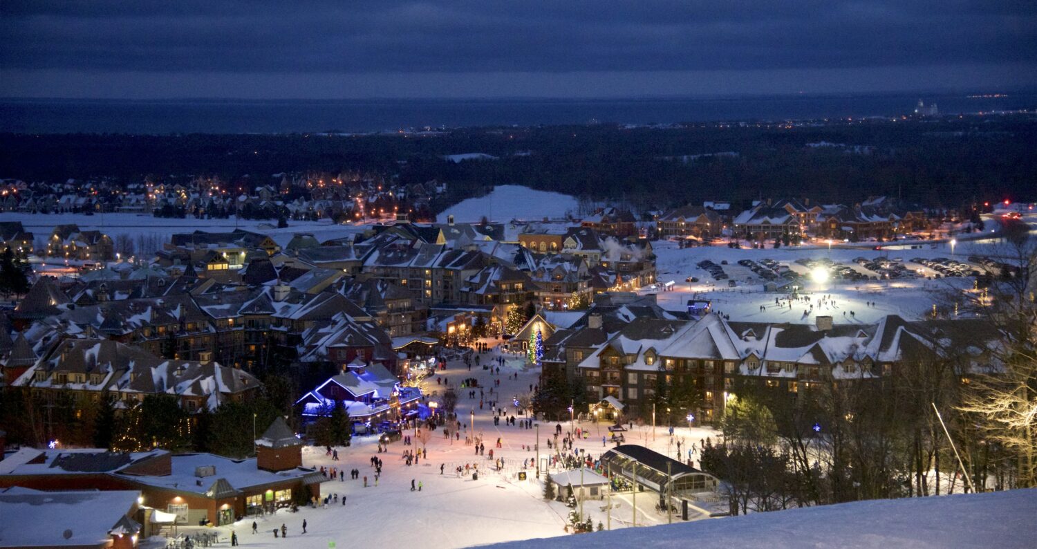 Blue Mountain Resort at night