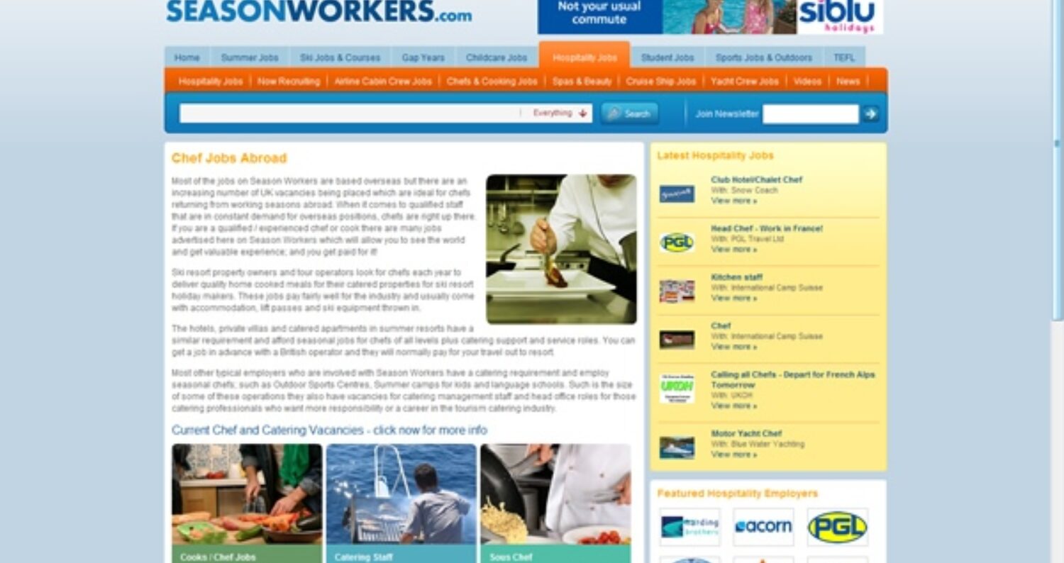 New section for catering staff