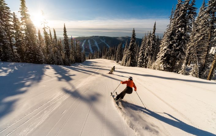 Sunpeaks downhill sunset