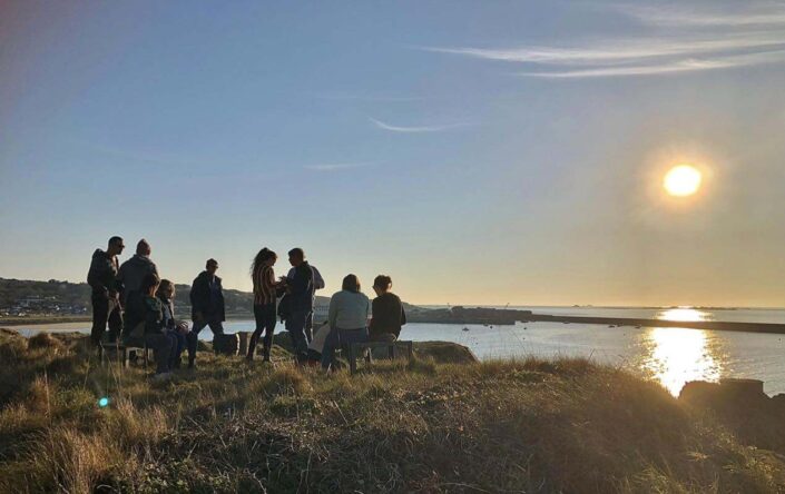 The Staff Enjoying Sunset